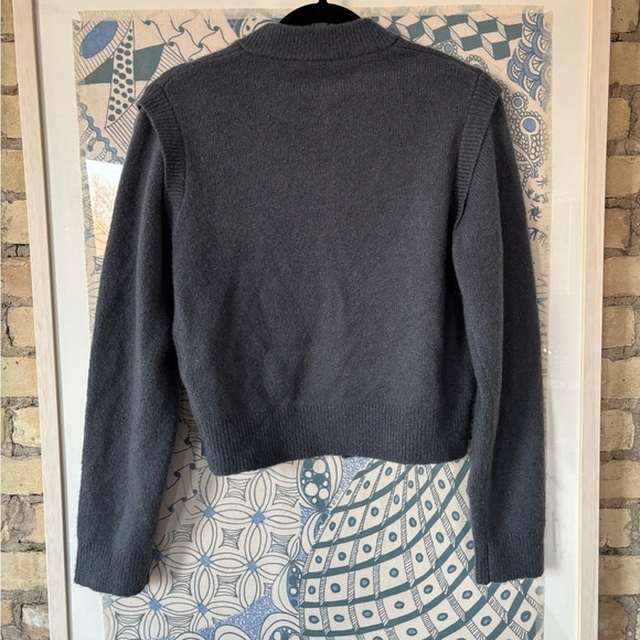 Favorite Daughter varsity cardigan in dark slate grey blue - Picture 8 of 8